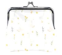 cartera elegante con diseño de flor de ganso y piel amarilla para mujer, con cierre de beso, Chic flor de ganso amarillo, UNITALLA, Chic flor de ganso amarillo, UNITALLA, Classic