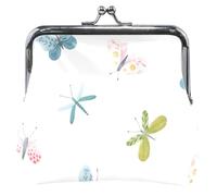 cartera elegante con diseño de mariposa, color blanco para mujer, de piel, con hebilla y cierre de beso, cartera, Chic Butterfly White, UNITALLA, Chic Butterfly White, UNITALLA, Classic