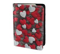 Cartera elegante para documentos de viaje con impresión del día de San Valentín de 5.5 pulgadas, almacenamiento seguro para viajeros