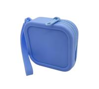 Cartera en miniatura de silicona - Portatarjetas con cremallera suave, tarjetas de almacenamiento, llaves para monedas, viajes, oficina, escuela, uso diario compacto, azul, Se référer au descriptif
