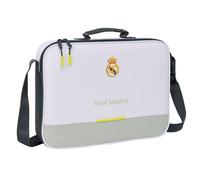 Cartera extraescolares Real Madrid equipación 25/26 para libros y material - Cartera extraescolares Real Madrid con asa para actividades y colegio