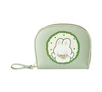 Cartera grabada con texto en inglés "I Choose You" multifuncional de gran capacidad con cremallera, carteras pequeñas para mujer (verde, talla única)