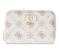 GUESS Monedero Emelie Logo SLG Zip Around Wallet Vanilla Logo Crema
