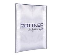 Cartera ignífuga para documentos de Rottner, tamaño A4, Color Plata, Con cierre de cremallera y velcro