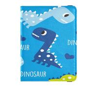 Cartera impermeable de piel sintética para pasaporte, para mujeres y hombres, lindo libro de pasaporte, viajes, dinosaurio, Multi, 1 size, Casual