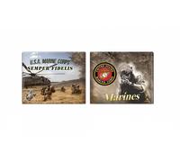 Cartera impresa barbaric marines, medidas 11 x 9,5 cm, en blister
