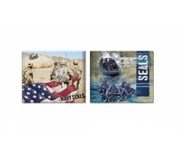 Cartera impresa barbaric navy seal´s, medidas 11 x 9,5 cm, en blister