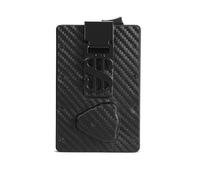 Cartera inteligente para hombre con rastreador que funciona para Find My (iOS), antipérdida, recordatorio de izquierda, delgada, con clip de cuero para dinero, Fibra de carbono Negro, Minimalista
