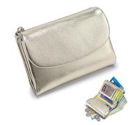Cartera Joyfullygo Unisex De Piel De Guijarro, Cartera Corta De 5,3 Pulgadas con Clip para Billetes, Bolso De Man(Set 15)