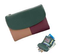 Cartera Joyfullygo Unisex De Piel De Guijarro, Cartera Corta De 5,3 Pulgadas con Clip para Billetes, Bolso De Man(Set 2)