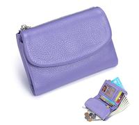 Cartera Joyfullygo Unisex De Piel De Guijarro, Cartera Corta De 5,3 Pulgadas con Clip para Billetes, Bolso De Man(Set 13)