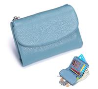 Cartera Joyfullygo Unisex De Piel De Guijarro, Cartera Corta De 5,3 Pulgadas con Clip para Billetes, Bolso De Man(Set 10)