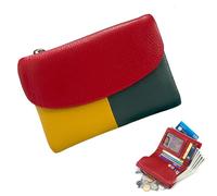 Cartera Joyfullygo Unisex De Piel De Guijarro, Cartera Corta De 5,3 Pulgadas con Clip para Billetes, Bolso De Man(Set 1)
