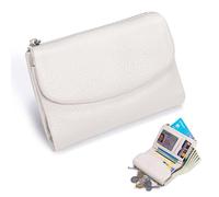 Cartera Joyfullygo Unisex De Piel De Guijarro, Cartera Corta De 5,3 Pulgadas con Clip para Billetes, Bolso De Man(Set 14)