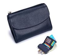Cartera Joyfullygo Unisex De Piel De Guijarro, Cartera Corta De 5,3 Pulgadas con Clip para Billetes, Bolso De Man(Set 12)