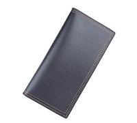 Cartera larga de identificación para hombre, color sólido, bolsa abierta, múltiples ranuras para tarjetas, bolsa de mano, funda para teléfono, 5 g (negro, talla única)