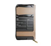 Cartera larga de piel con estampado de tablillas de películas, cartera personalizada de moda, múltiples ranuras para tarjetas, lista para regalo, color negro, talla única, Negro, One Size