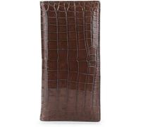 Cartera larga de piel de cocodrilo real para hombre, piel de cocodrilo de lujo, monederos de piel auténtica para hombre, Marrón, Moderno, lujoso