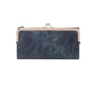 Cartera larga multifuncional de color sólido, monedero vintage de embrague, cartera con cremallera para mujer, Qb332-azul, 1 pieza