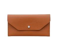 Cartera larga para hombres: sobre de plata largo con diseño fino | Carteras elegantes para hombres y mujeres, perfectas para compras diarias, salidas, citas y viajes, marrón, Se référer au descriptif,