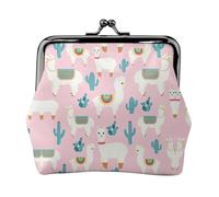 Cartera ligera minimalista con estampado de cactus de llama para viajes escolares y de trabajo, conciertos, kit de viaje