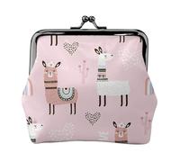 Cartera ligera minimalista con estampado de cactus de llama rosa para viajes escolares y de trabajo, conciertos, kit de viaje