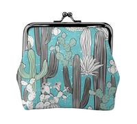 Cartera ligera minimalista con estampado de cactus de plantas tropicales para viajes escolares y de trabajo, conciertos, kit de viaje