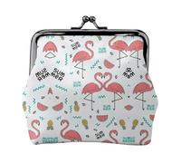 Cartera ligera minimalista con estampado de flamenco rosa para viajes escolares y de trabajo, conciertos, kit de viaje