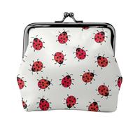 Cartera ligera minimalista con estampado de patrón moteado infinito para viajes escolares y de trabajo, Black, Talla única, Bolsa para monedas