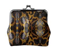 Cartera ligera minimalista con estampado de serpiente amarilla para viajes escolares y de trabajo, conciertos, kit de viaje