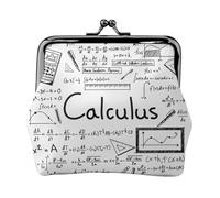 Cartera ligera minimalista con impresión de cálculo Geek para viajes escolares y de trabajo, Black, Talla única, Bolsa para monedas