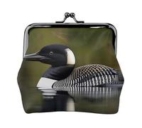 Cartera Loon Nature Kiss Lock para mujer, con estampado de pájaros, mini billetera para tarjetas y lápiz labial, billetera compacta y suave