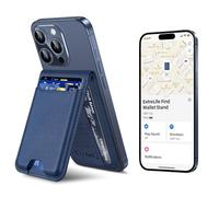 Cartera Magsafe, funciona con Apple Find My, cartera magnética más fuerte para iPhone 16/15/14/13/12, para iPhone con soporte ajustable, rastreador de cartera, soporte para 6 tarjetas, cuero vegano,