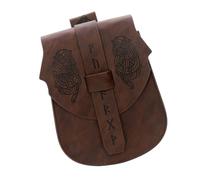 Cartera medieval de poliuretano resistente al desgarro, compacta con múltiples compartimentos para cosplay, equipo de recreación histórica, bolsa de dinero medieval