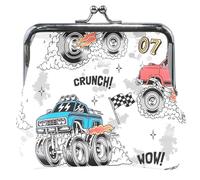 cartera moderno con hebilla de piel para cambio de cartera con diseño de Monster Trucks, Modern Monster Trucks Blanco, UNITALLA, Modern Monster Trucks Blanco, UNITALLA, Classic