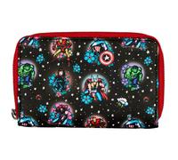 Cartera monedero loungefly funko marvel avengers tattoo zip around wallet