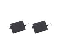 Cartera multiusos para dinero, monedero, monedero, monedero, monedero, monedero con cremallera, minimalista, negro y negro, Juego de 2 carteras negras, as description, como se muestra en la