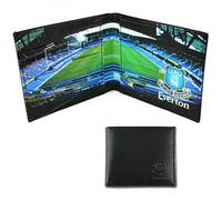 Cartera oficial de cuero sintético del Everton FC (Goodison Park Stadium), Black, Moderno