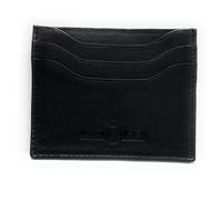 Cartera Oficial del Real Madrid - Piel 100% Legítima con Protección RFID, Diseño Exclusivo con Escudo del Club. Regalo para Hombre. (Tarjetero Negro)