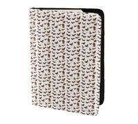 Cartera para documentos de viaje con estampado de ardillas lindas de 5.5 pulgadas, elegante cartera de almacenamiento seguro para viajeros
