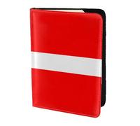 Cartera para documentos de viaje con estampado de bandera danesa de Dinamarca de 5.5 pulgadas, elegante cartera de almacenamiento seguro para viajeros