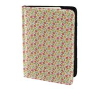 Cartera para documentos de viaje con estampado de frutas y verduras de 5.5 pulgadas, elegante, para guardar documentos de viaje