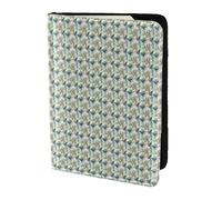 Cartera para documentos de viaje con estampado de hojas tropicales de 5.5 pulgadas, elegante, para guardar documentos de viaje