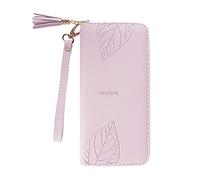 Cartera para hombre al aire libre, color liso, para múltiples tarjetas, carné de identidad, bolso de mano, fundas para tarjetas de embrague (blanco, talla única)