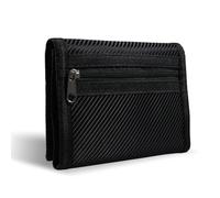 Cartera para hombre, cartera de velcro, delgada y compacta, soporte para tarjetas de crédito, bloqueo RFID, capacidad para 6 tarjetas y dinero en efectivo, regalo de viaje para padres, novios