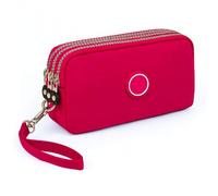 Cartera para hombres y mujeres, cartera de gran capacidad, bolsa de tela Oxford, bolsa de mano de 3 capas