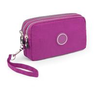 Cartera para hombres y mujeres, cartera de gran capacidad, bolsa de tela Oxford, bolsa de mano de 3 capas