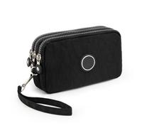 Cartera para hombres y mujeres, cartera de gran capacidad, bolsa de tela Oxford, bolsa de mano de 3 capas
