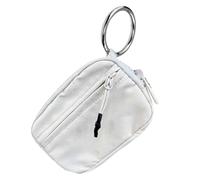 Cartera para mamá, tarjetero con cremallera y ventana de identificación, llavero de nailon impermeable para mujer, para ir de compras, viajar, White, Refer to description, Unisex