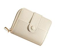 Cartera para mujer con tarjetero de piel sintética, albaricoque